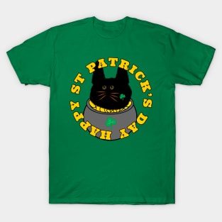 St Patrick’s Lucky Shamrock Cat T-Shirt